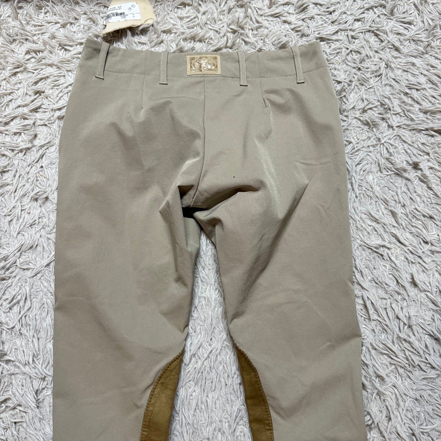 New Women’s Size 26R Tan Equine Couture Knee Patch Horseback Riding Breeches