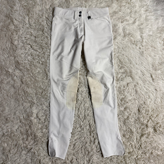 Women’s Size 26R White Romfh Knee Patch Horseback Riding Breeches