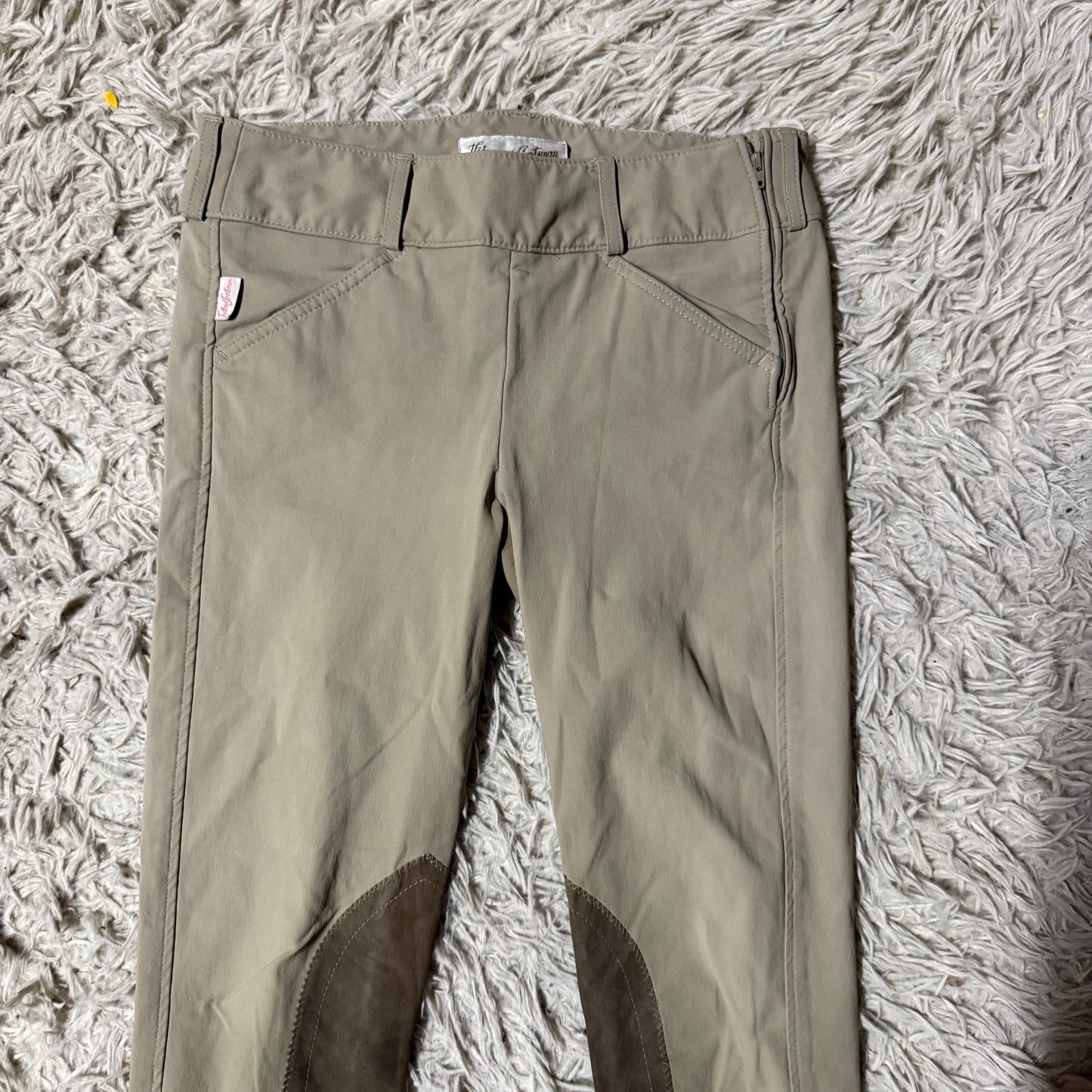 Girl’s Size 16 Tan Tailored Sportsman Knee Patch Horseback Riding Breeches