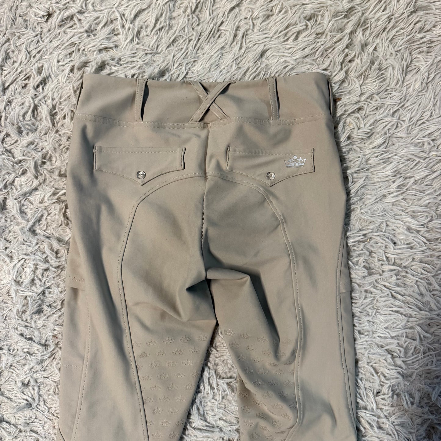 Women’s Small Tan Esprit Equestrian Knee Patch Horseback Riding Breeches