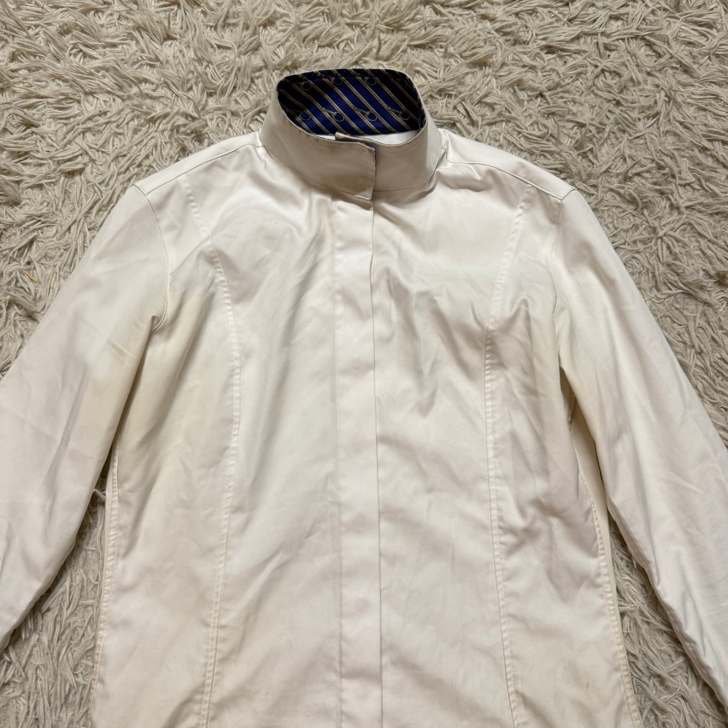 Women’s Small White Essex Classics Long Sleeve Horseback Riding Show Shirt