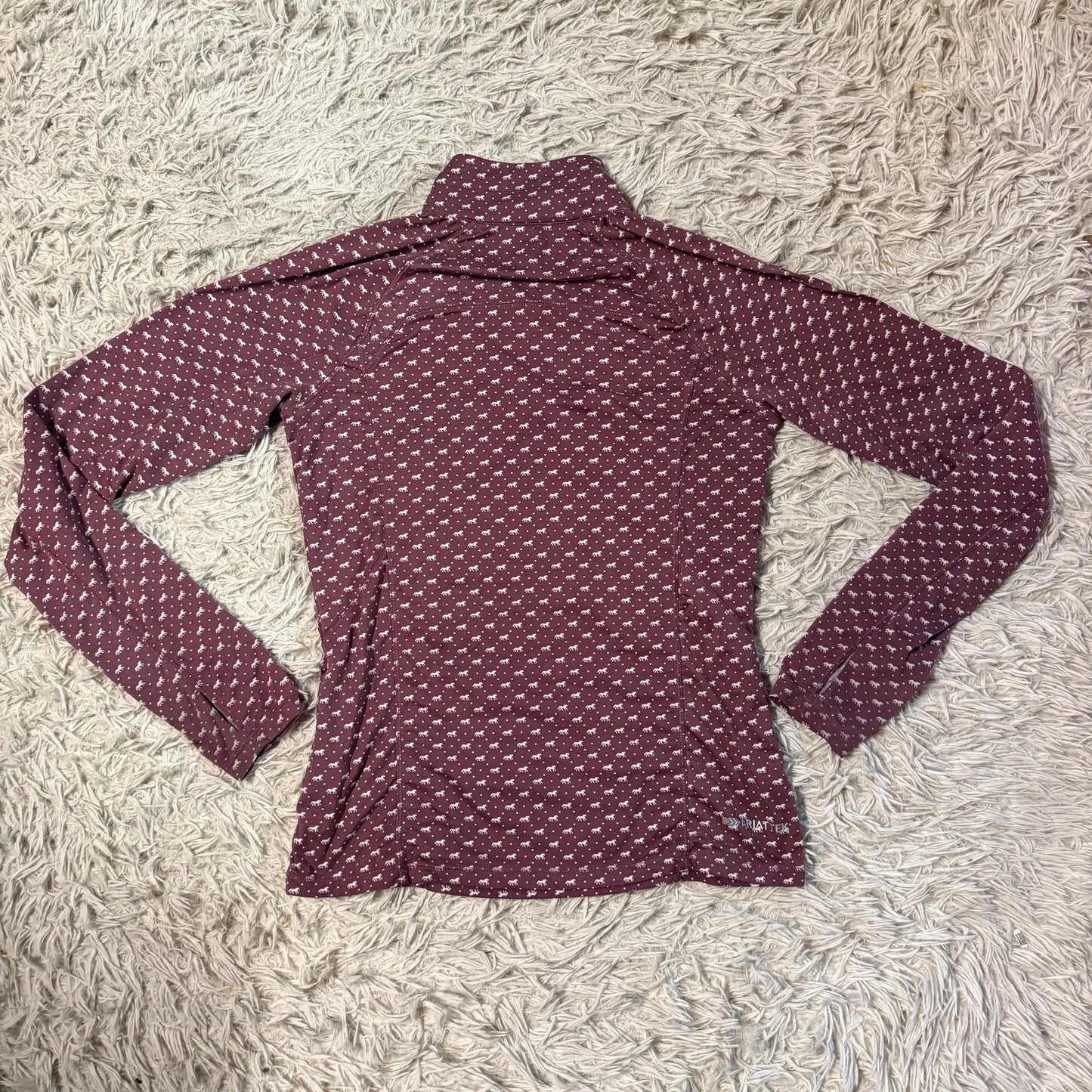 Women’s Medium Purple Ariat Long Sleeve Horseback Riding Winter Shirt