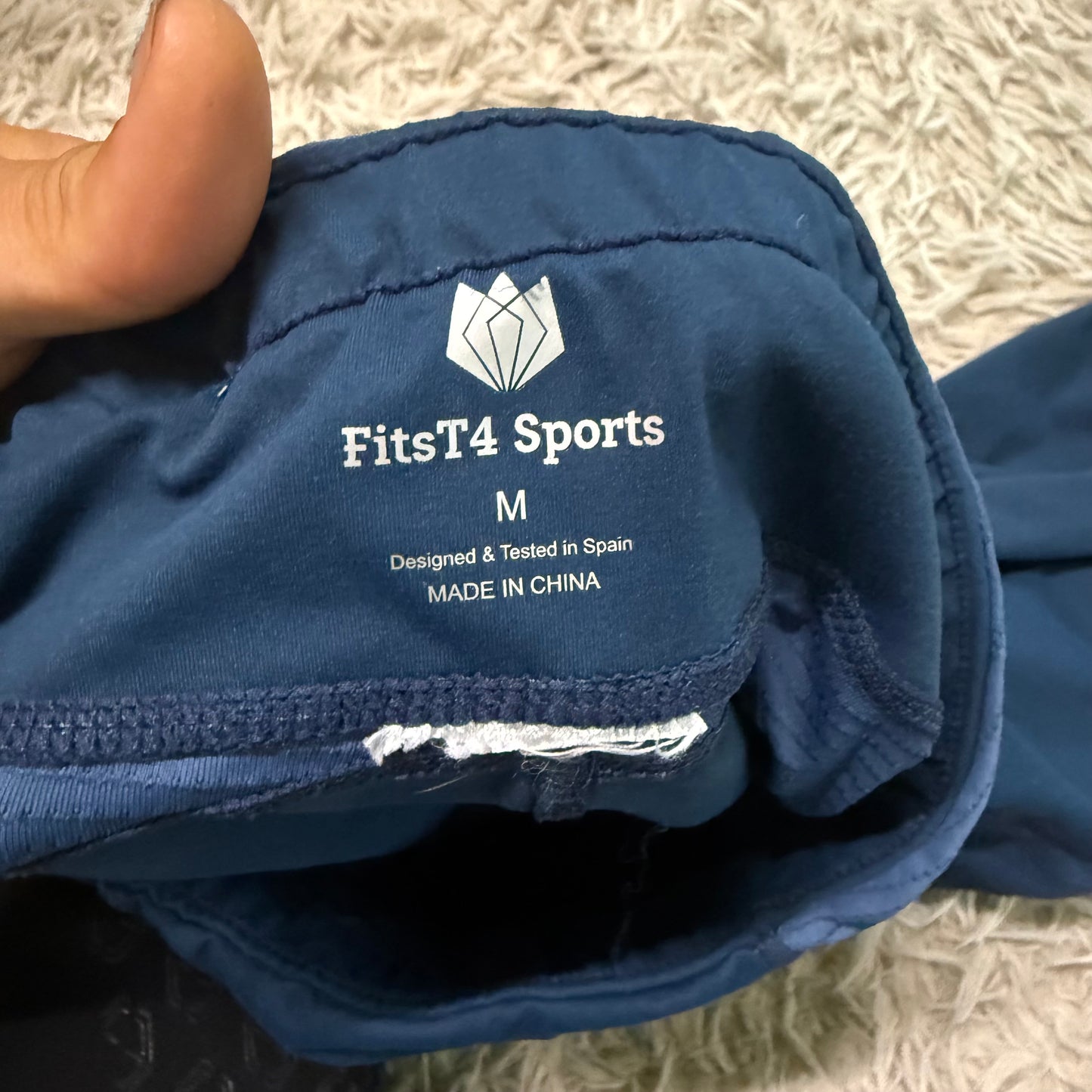 Women’s Medium Blue FitsT4 Sports Knee Patch Horseback Riding Tights