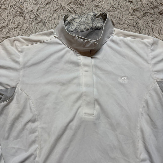 Women’s Small White Smartpak Piper Short Sleeve Horseback Riding Show Shirt