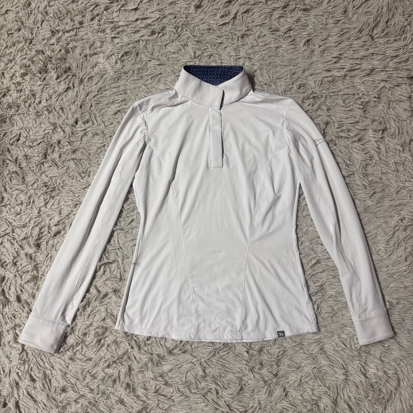 Women’s Small White RJ Classics Long Sleeve Horseback Riding Show Shirt