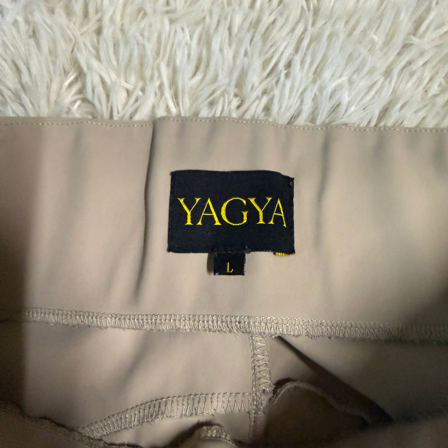 Women’s Large Tan YAGYA Full Seat Horseback Riding Tights Breeches