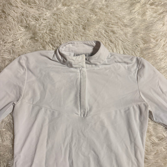 Women’s Small White FitEq Long Sleeve Horseback Riding Show Shirt