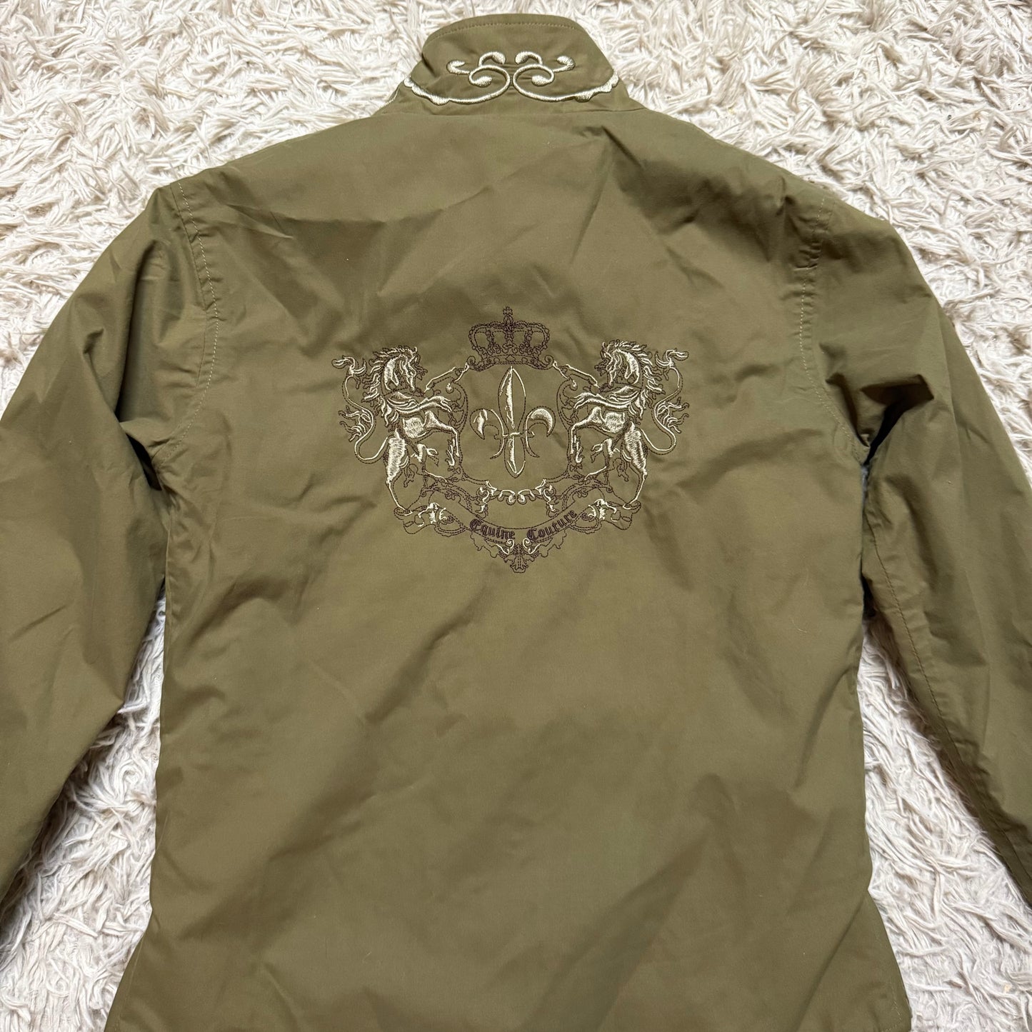 Women’s Small Green Equine Couture Winter Horseback Riding Jacket