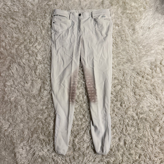Women’s Size 28R White Schockemohle Knee Patch Horseback Riding Breeches