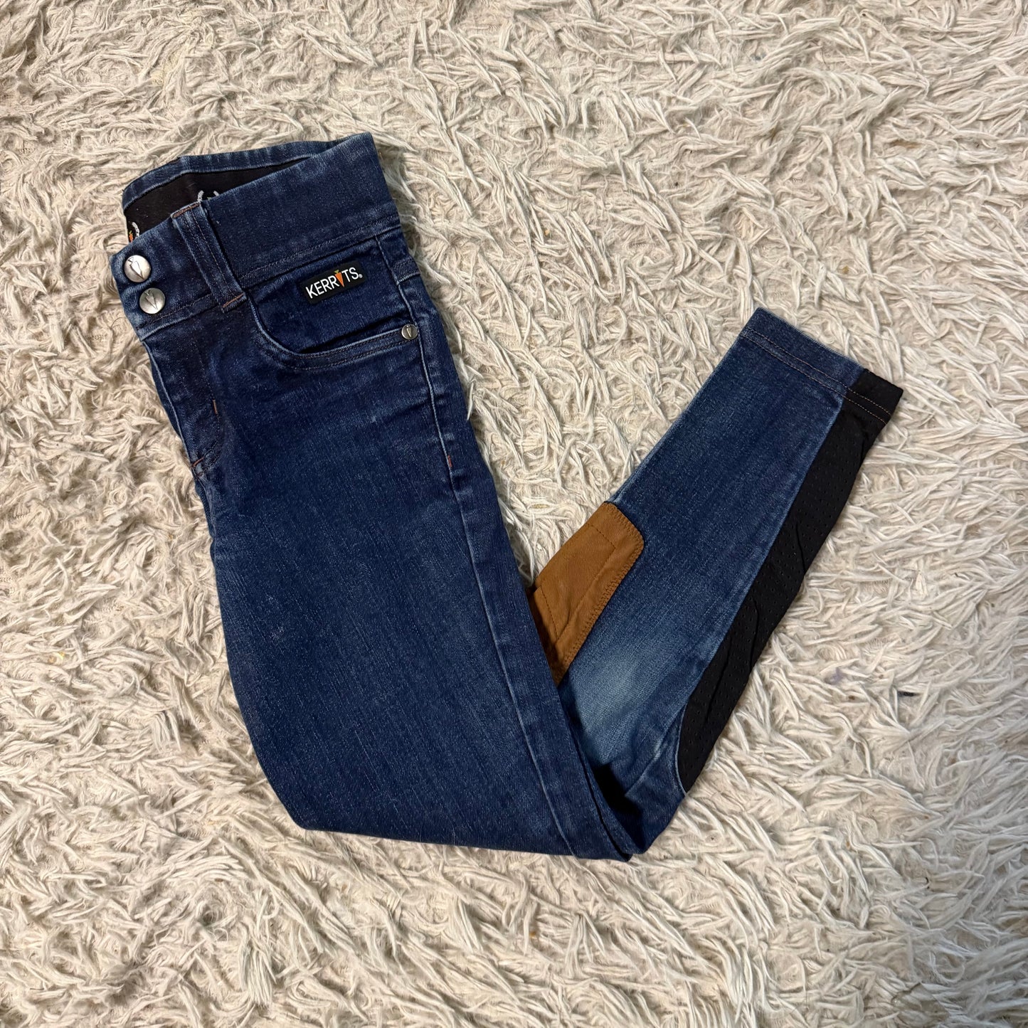 Girl’s Small Jean Kerrits Knee Patch Horseback Riding Breeches