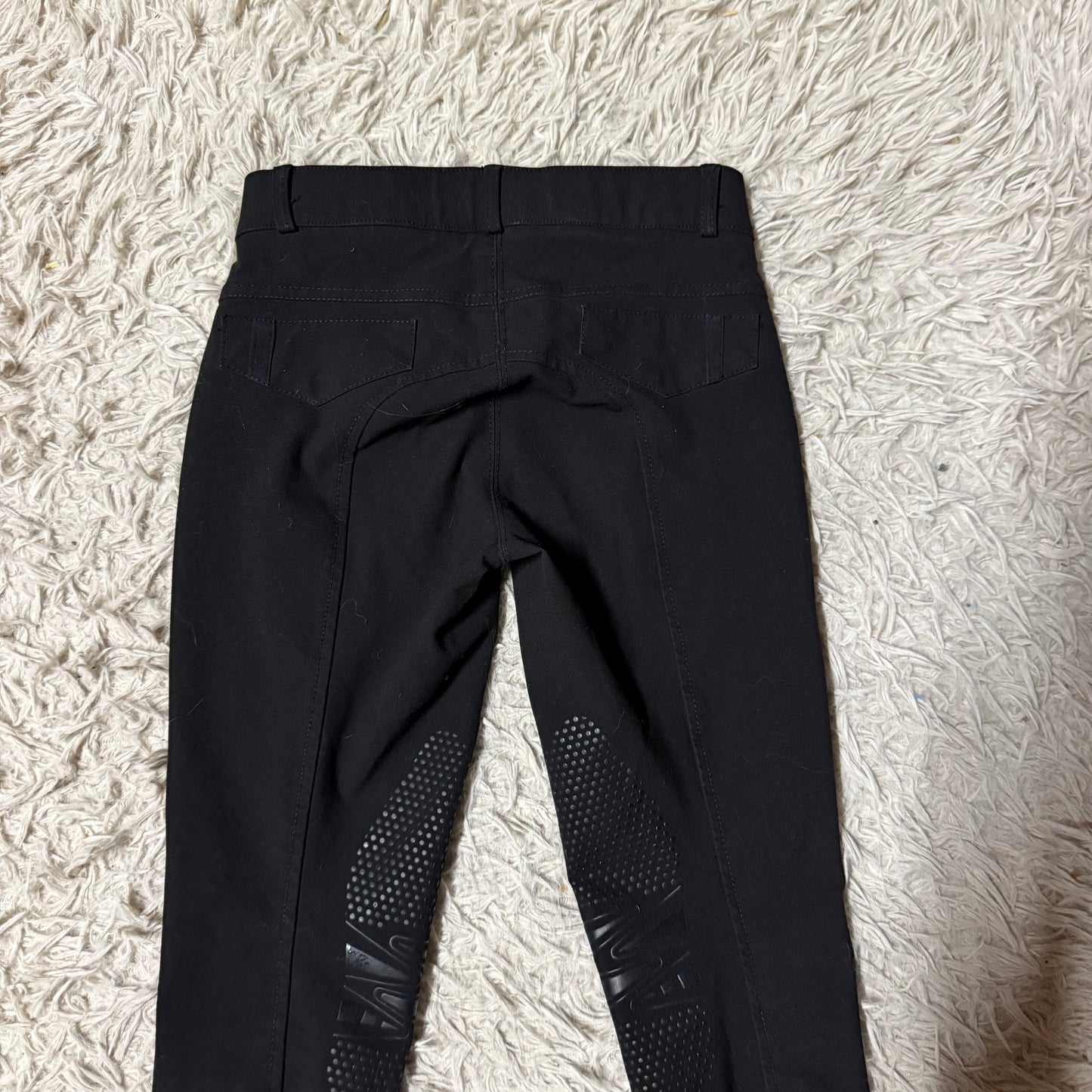 Child’s Size 12 Years Black QHP Knee Patch Horseback Riding Breeches