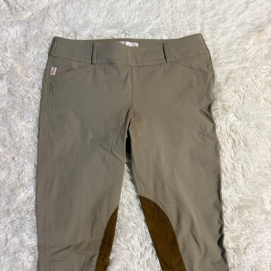Women’s Size 34R Tan Tailored Sportsman Knee Patch Horseback Riding Breeches
