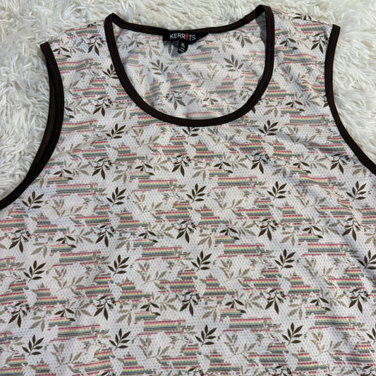 Women’s XL Brown Horse Pattern Kerrits Horseback Riding Equestrian Tank Top