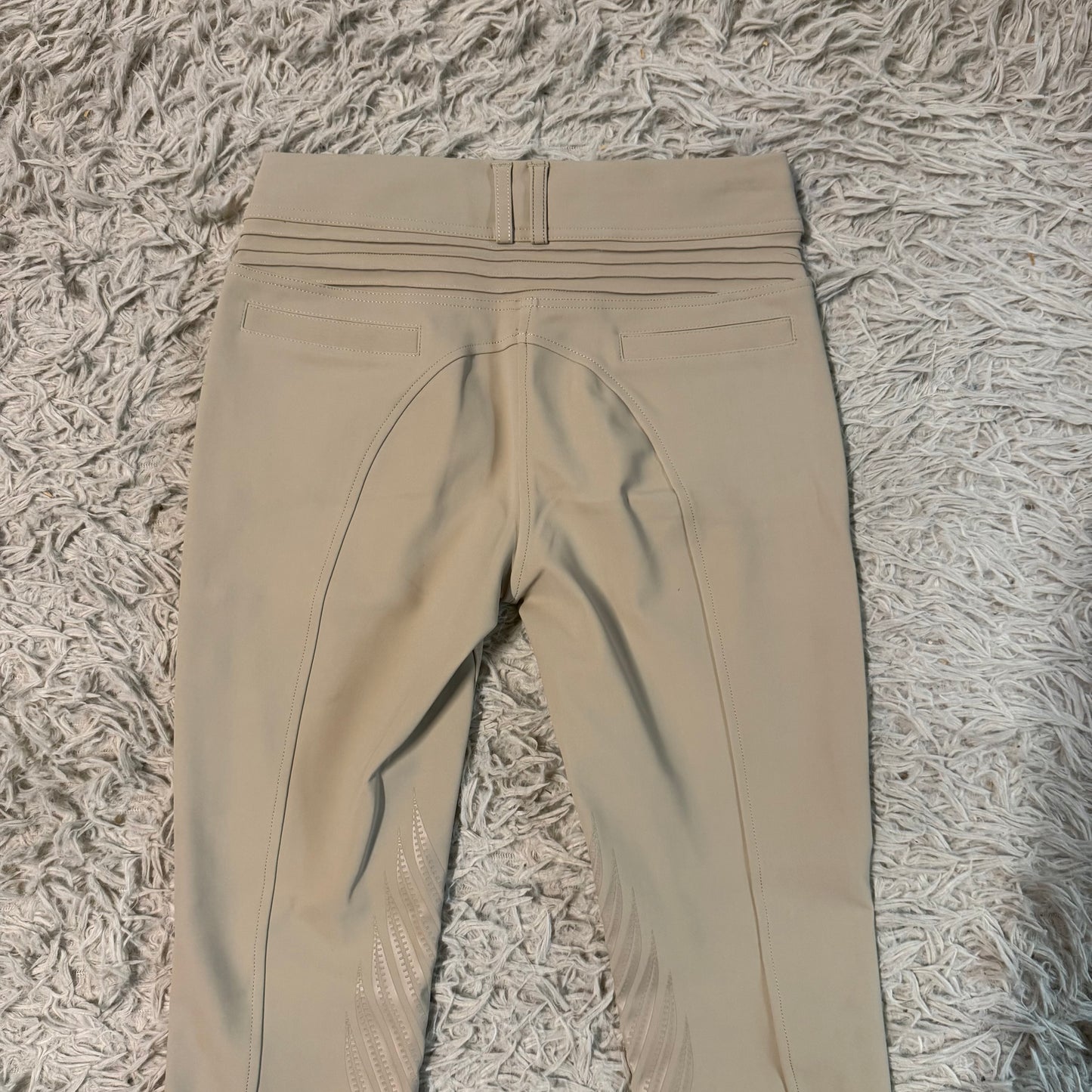 New Tan Samshield Chloe Script Knee Patch Horseback Riding Breeches