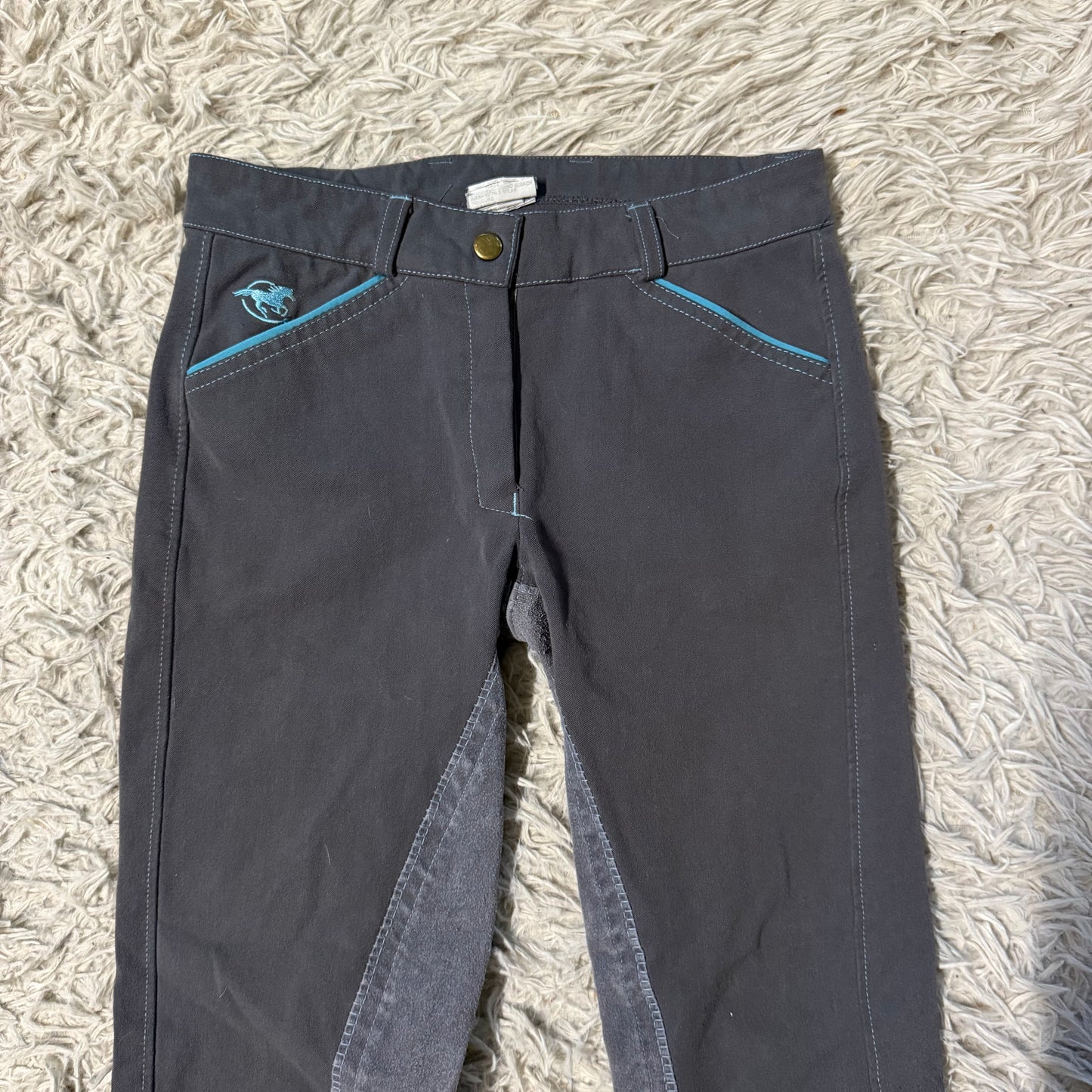Women’s Size 26R Grey Smartpak Piper Full Seat Horseback Riding Breeches