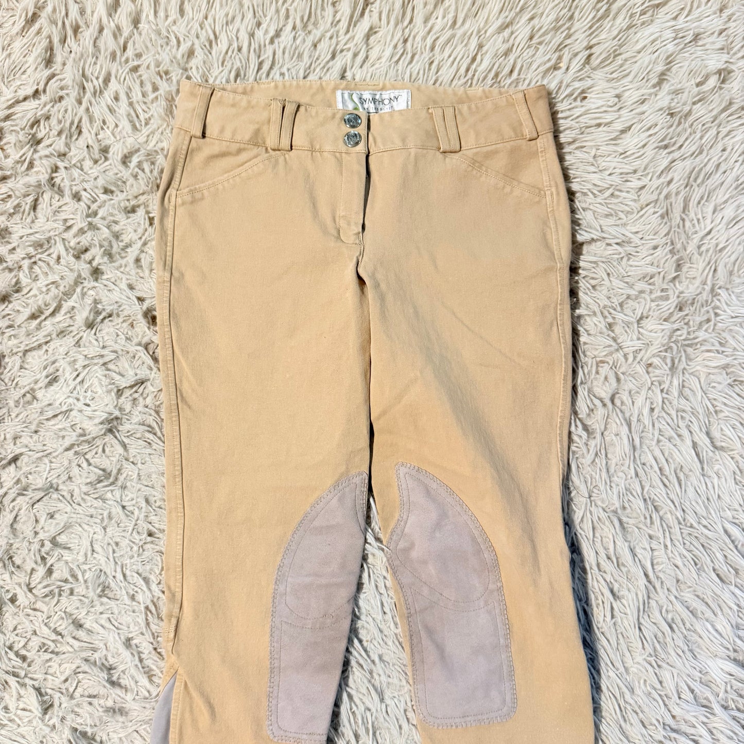 Women’s Size 28L Tan Tredstep Knee Patch Horseback Riding Breeches