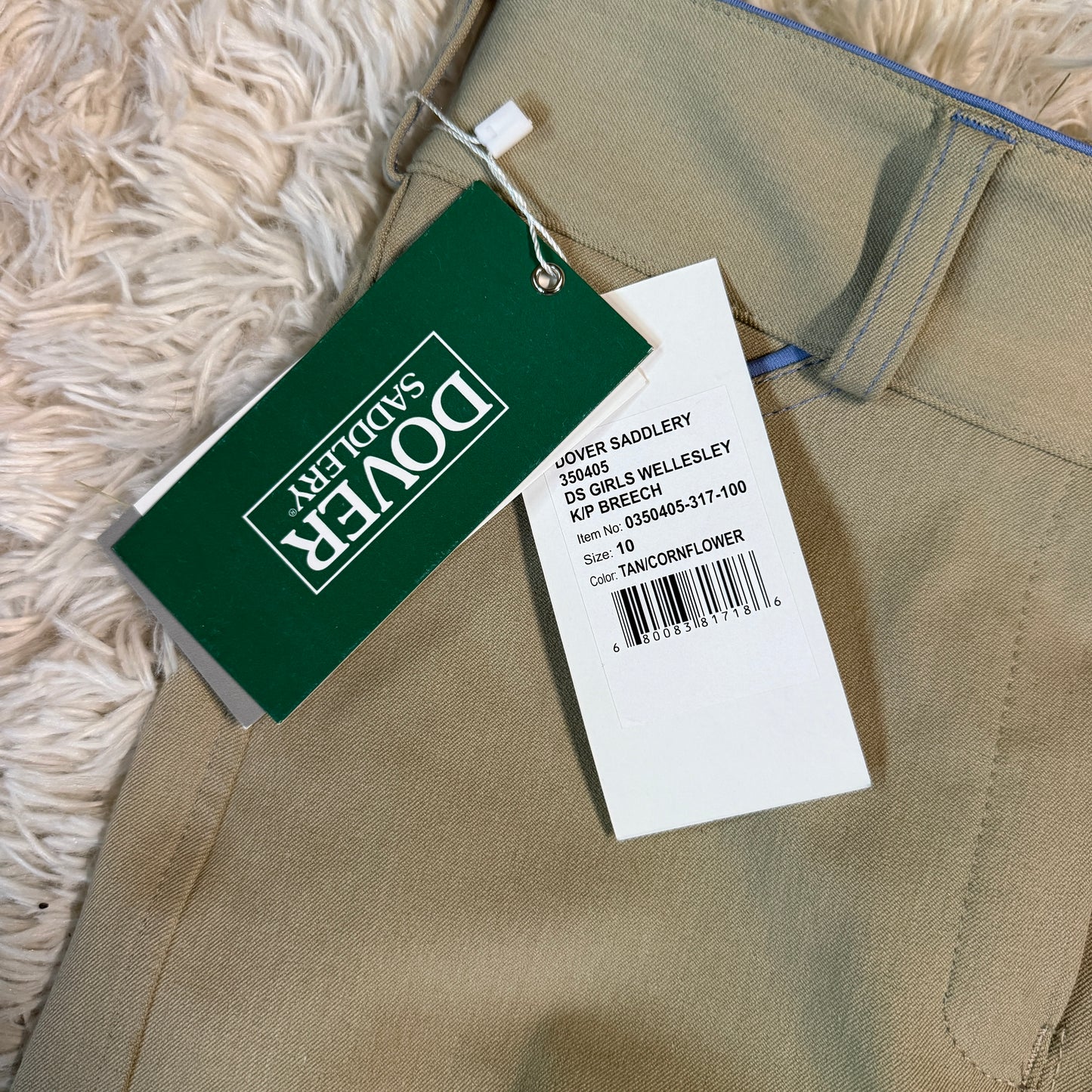 New Child’s Size 10R Tan Dover Knee Patch Horseback Riding Breeches