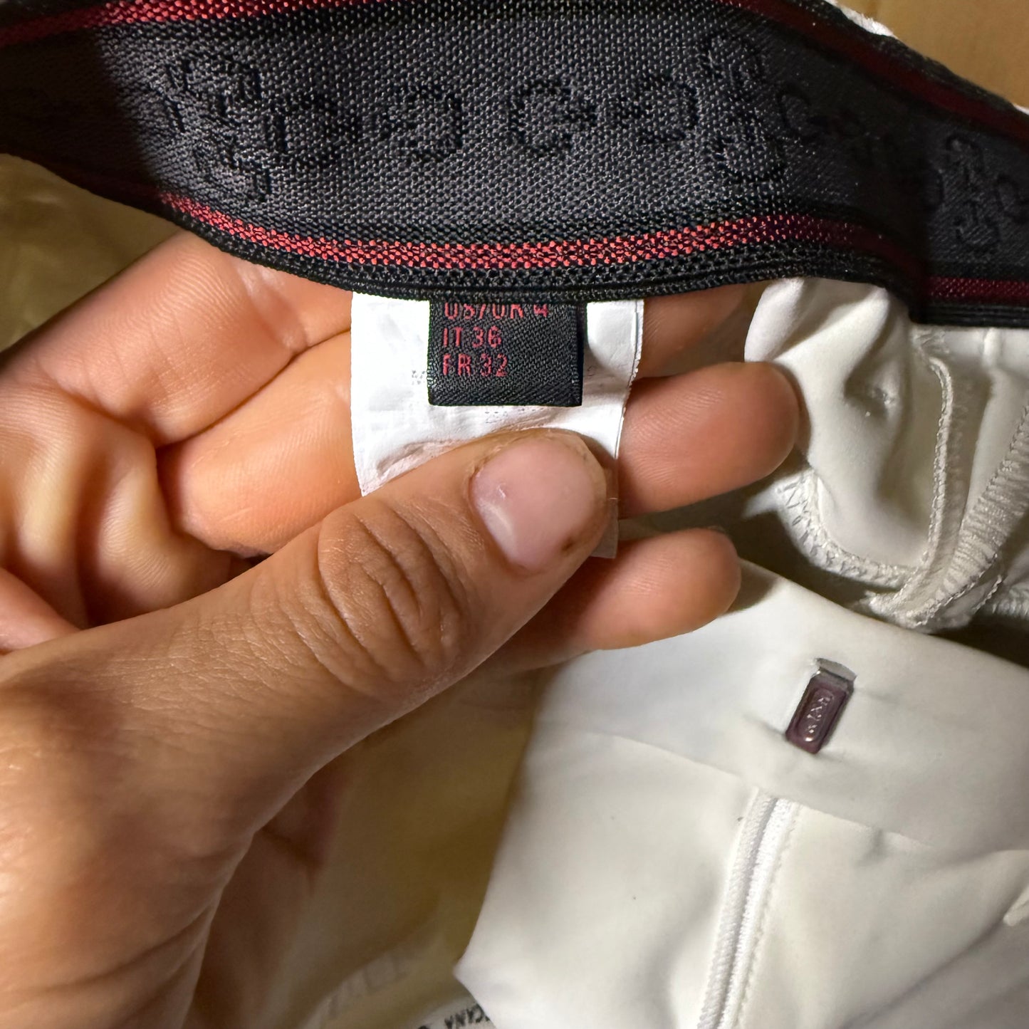 Women’s Size IT36 White Cavalleria Toscana Knee Patch Horseback Riding Breeches