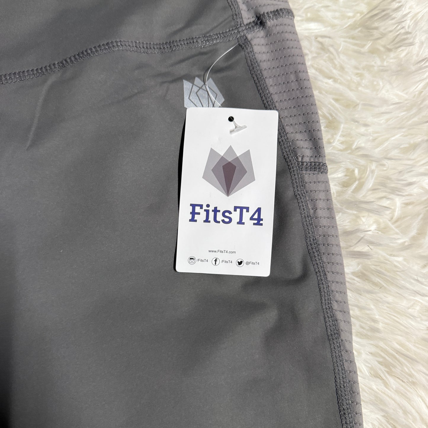 New Large Grey FitsT4 Knee Patch Horseback Riding Tights