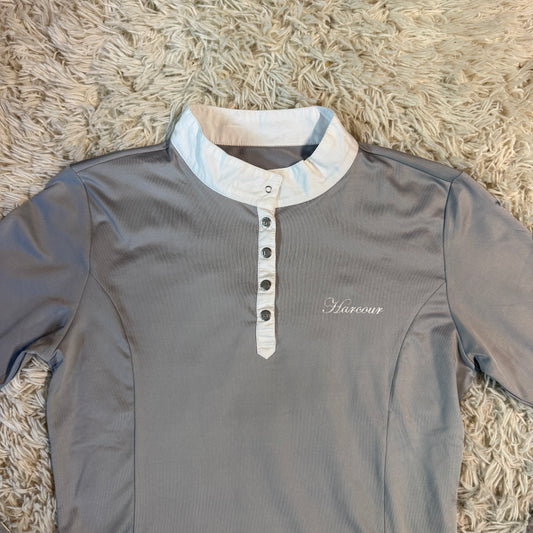 Women’s Large Grey Harcour Long Sleeve Horseback Riding Show Shirt