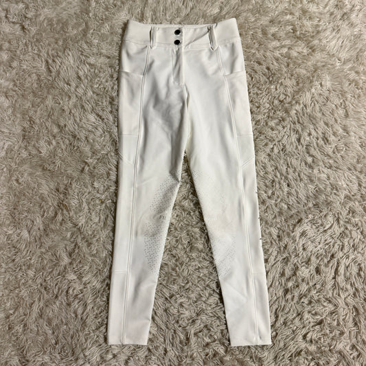 Women’s Small White Free Ride Knee Patch Horseback Riding Breeches