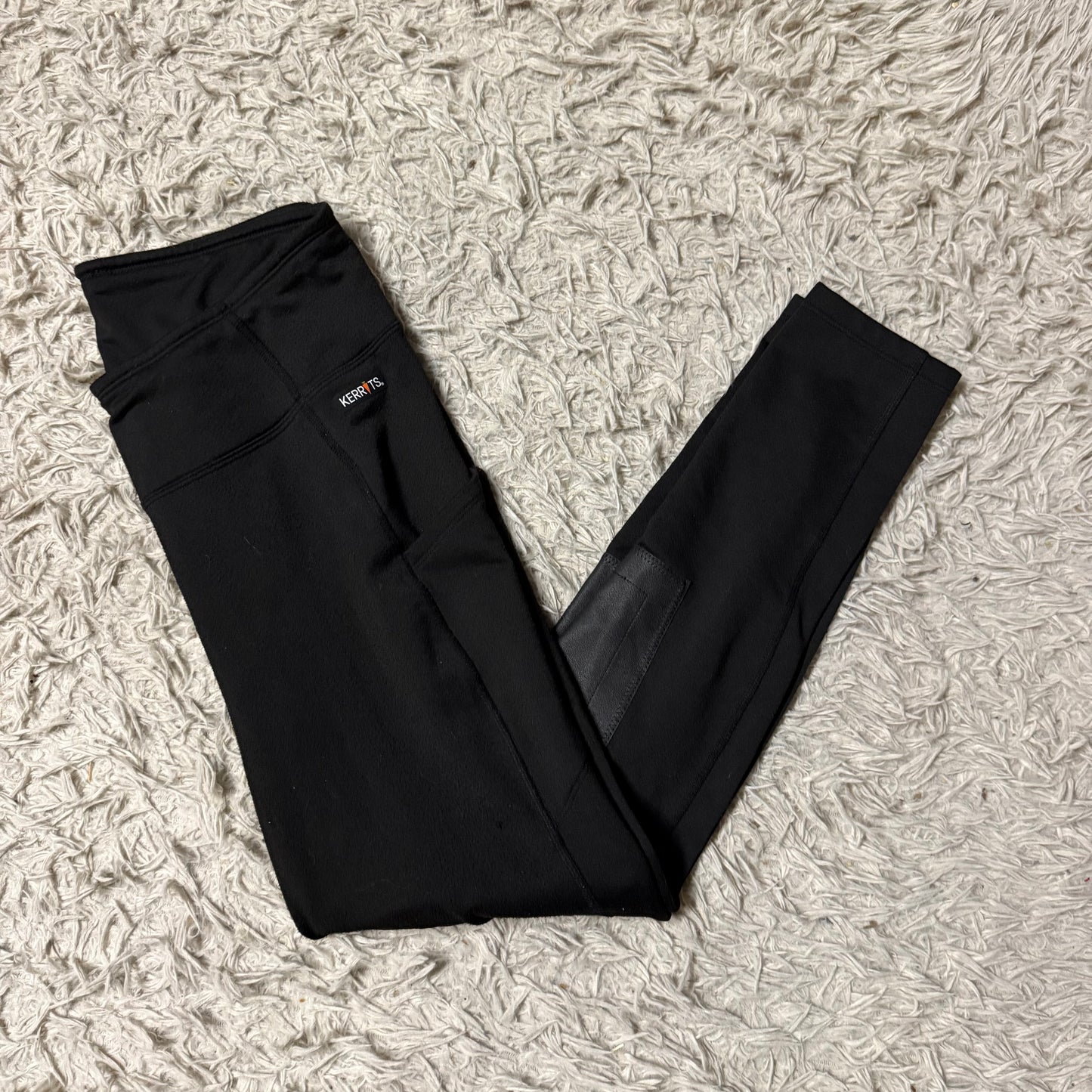 Women’s Medium Black Kerrits Knee Patch Winter Horseback Riding Tights