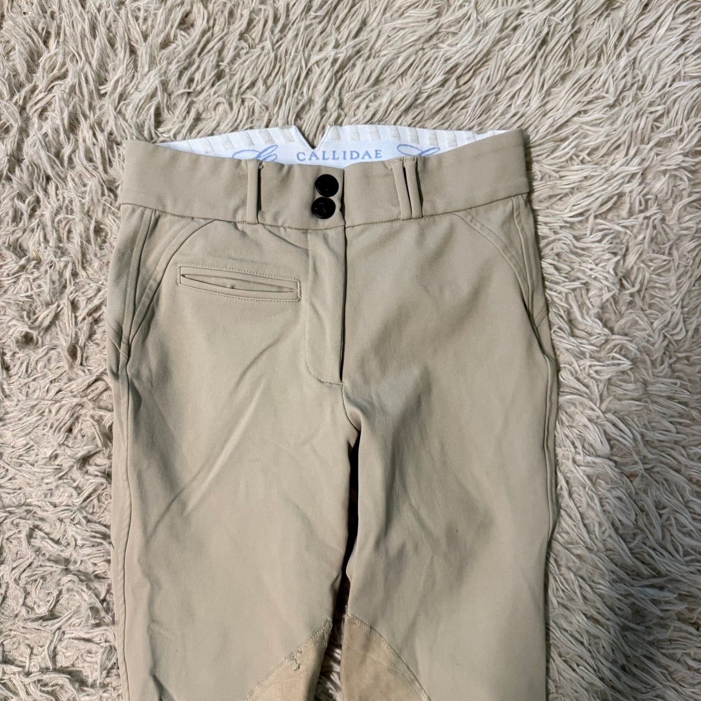 Women’s Size 24 Tan Callidae Knee Patch Horseback Riding Breeches