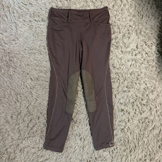 Women’s Large Brown Romfh Knee Patch Horseback Riding Tights Breeches