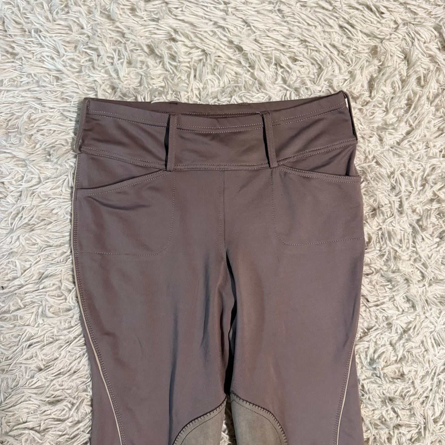 Women’s Large Brown Romfh Knee Patch Horseback Riding Tights Breeches