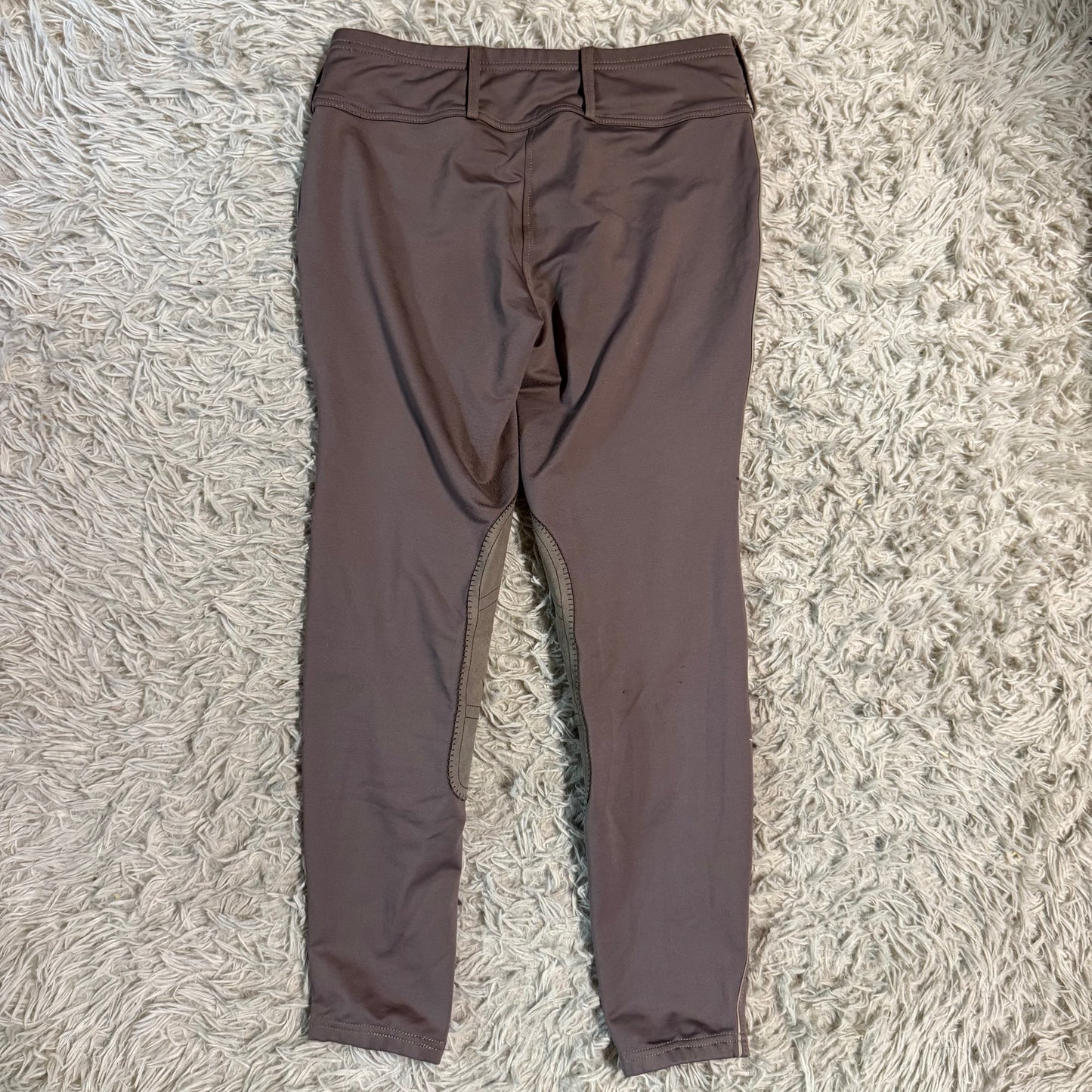 Women’s Large Brown Romfh Knee Patch Horseback Riding Tights Breeches