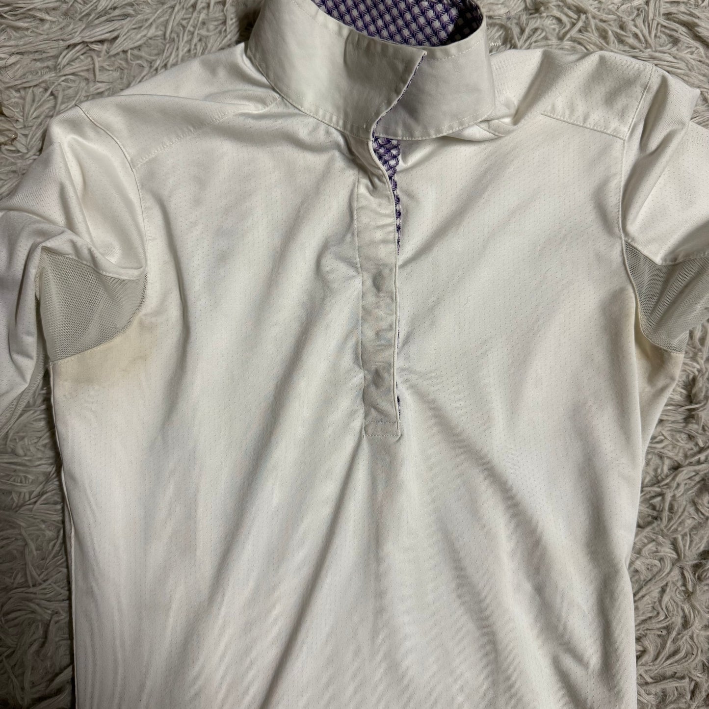 Women’s XS White Essex Classics Long Sleeve Horseback Riding Show Shirt