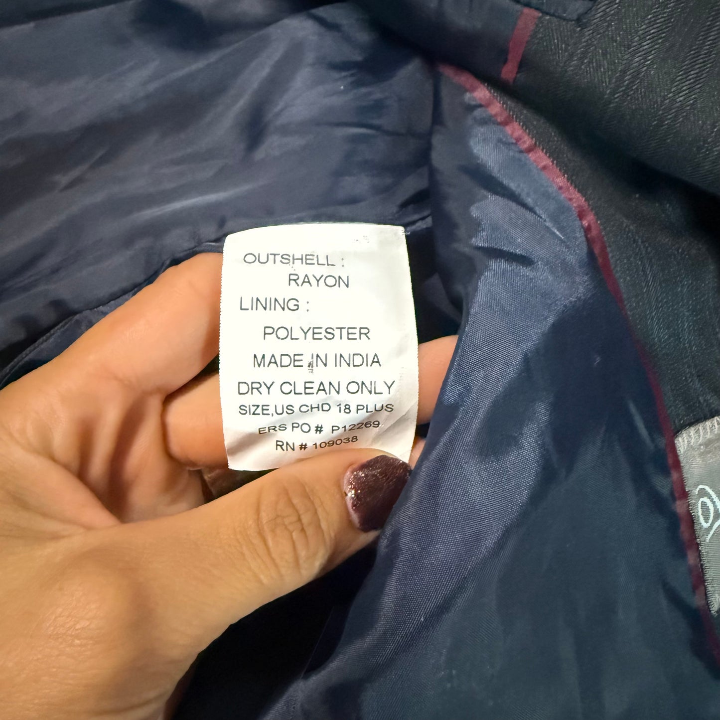Child’s Size 18 Plus Black Ovation Horseback Riding Show Coat