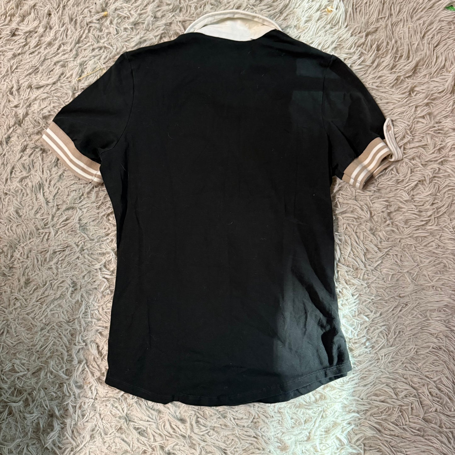 Women’s Large Black Goode Rider Short Sleeve Horseback Riding Polo Shirt