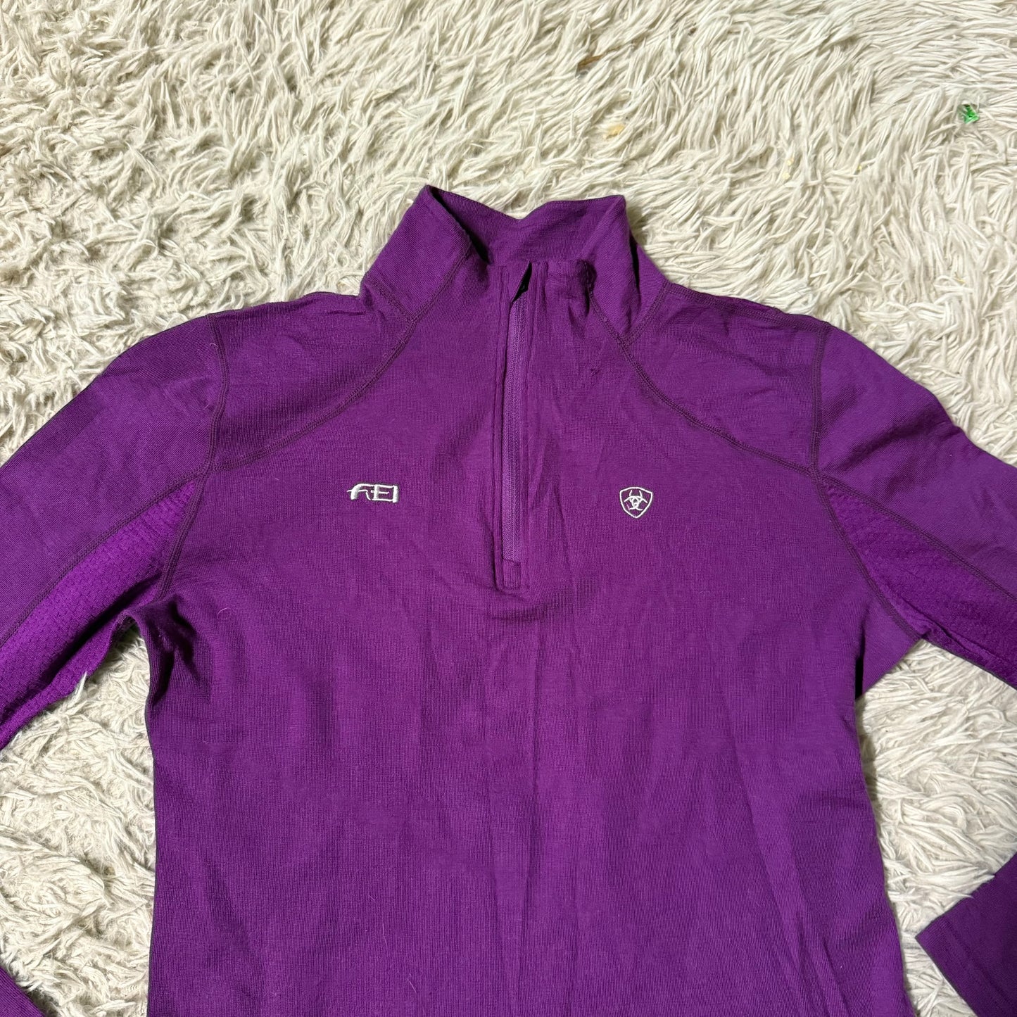 Women’s Large Purple Ariat Long Sleeve Horseback Riding Winter Shirt