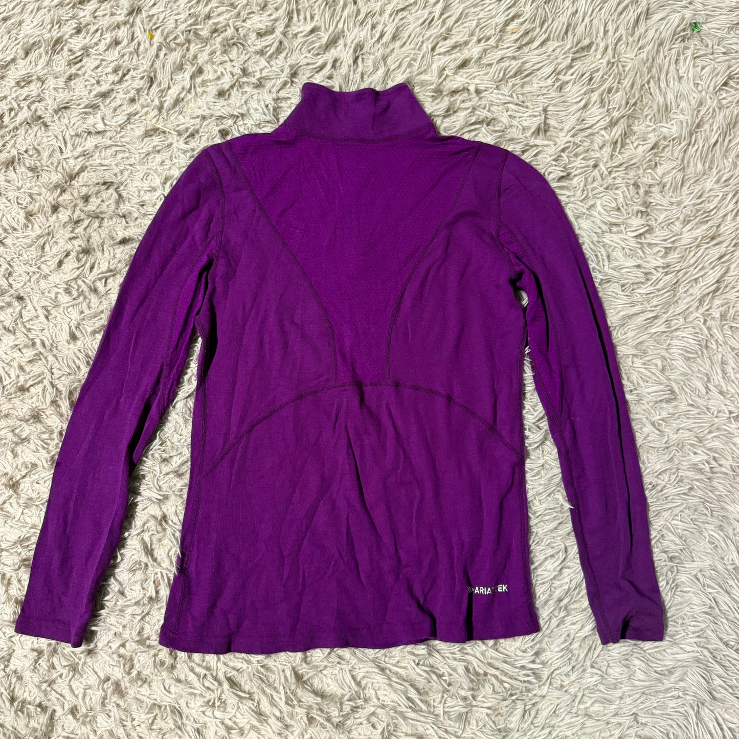Women’s Large Purple Ariat Long Sleeve Horseback Riding Winter Shirt