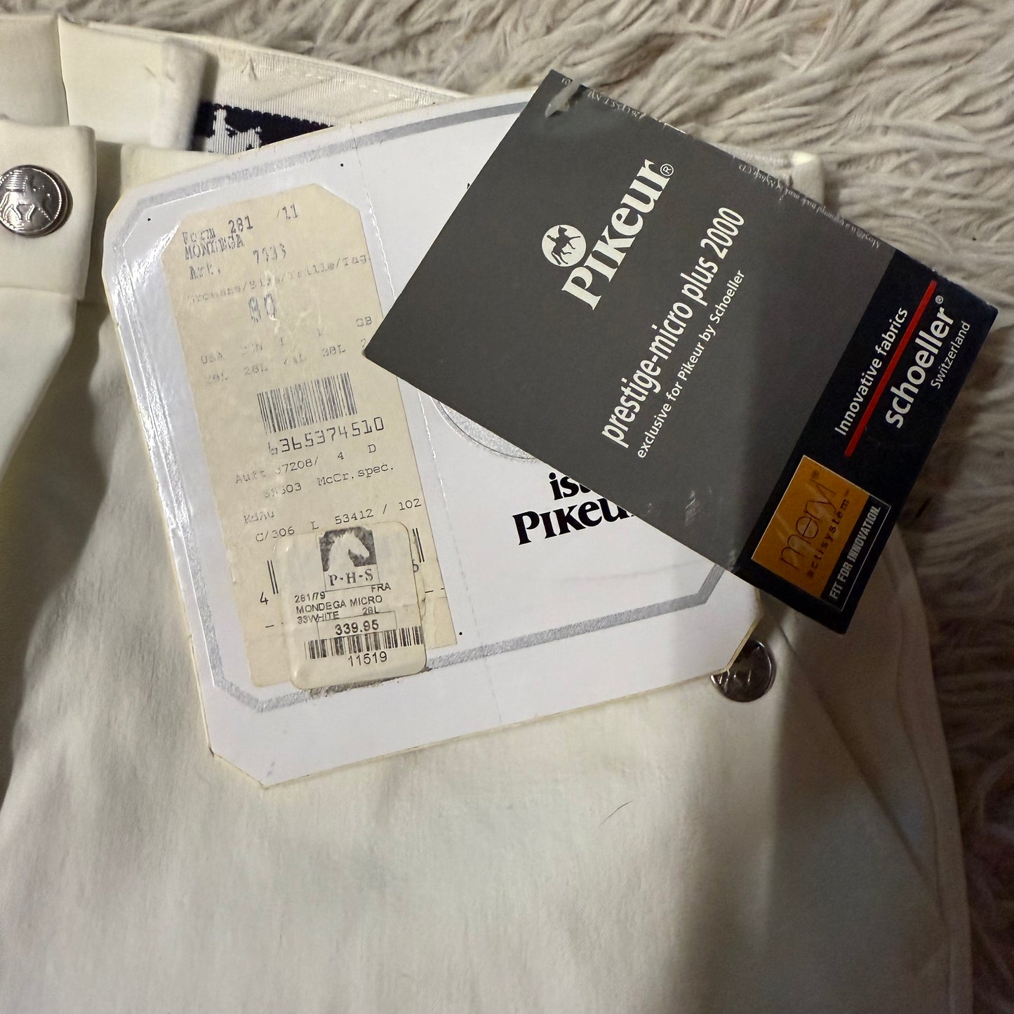 New Women’s Size 28L White Pikeur Full Seat Horseback Riding Breeches