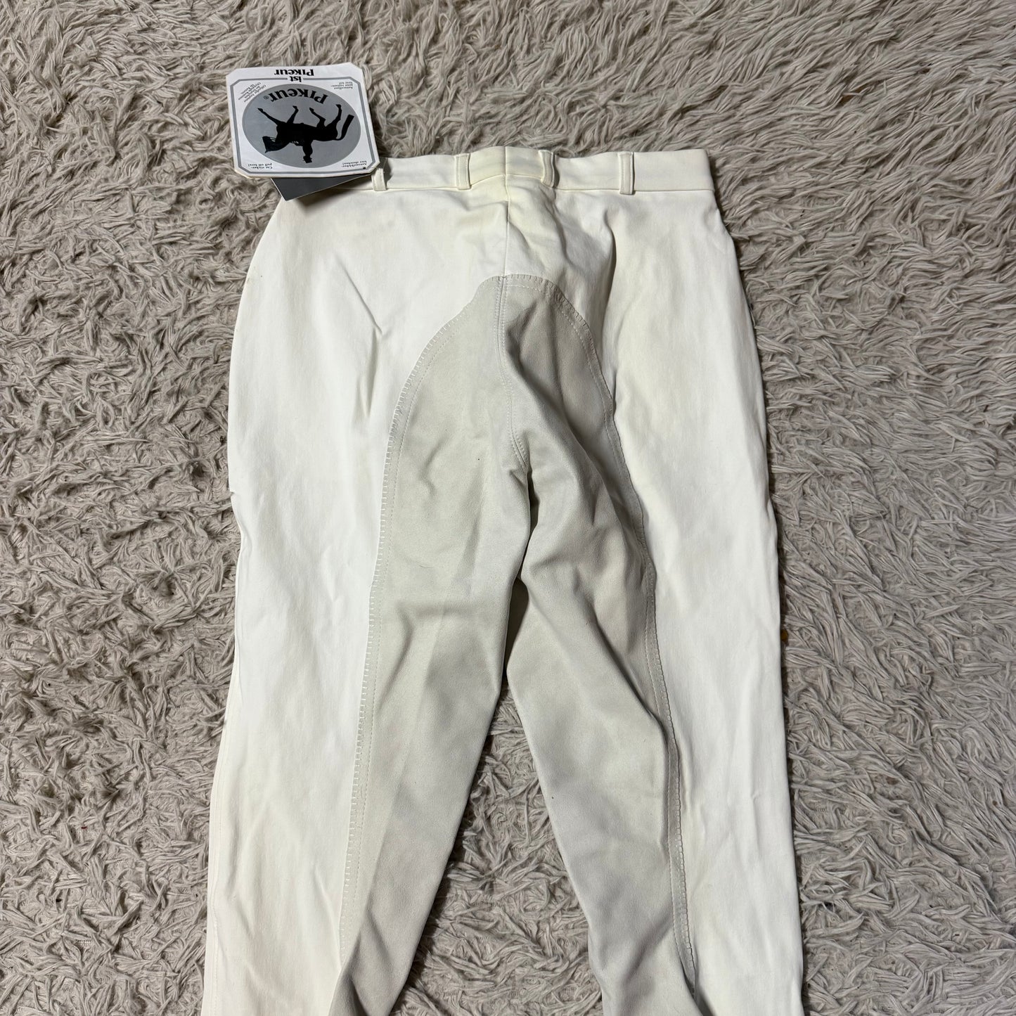 New Women’s Size 28L White Pikeur Full Seat Horseback Riding Breeches