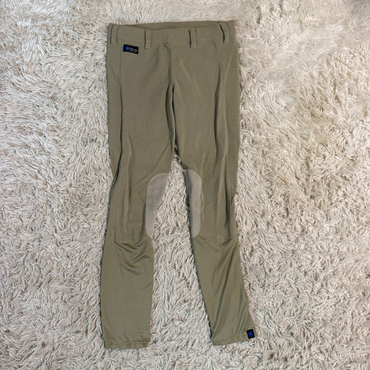 Child’s XL Tan Irideon Knee Patch Horseback Riding Tights
