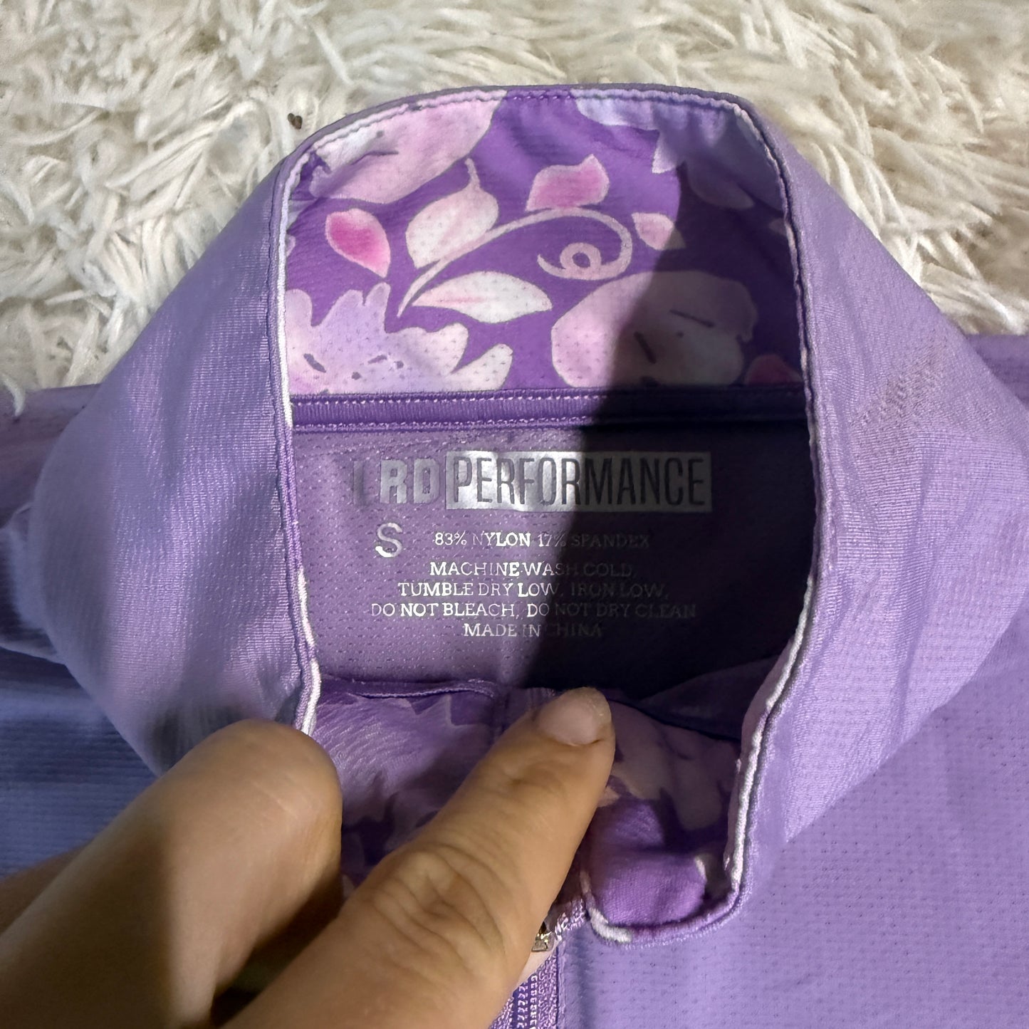 Women’s Small Purple RD Performance Short Sleeve Horseback Riding Sunshirt