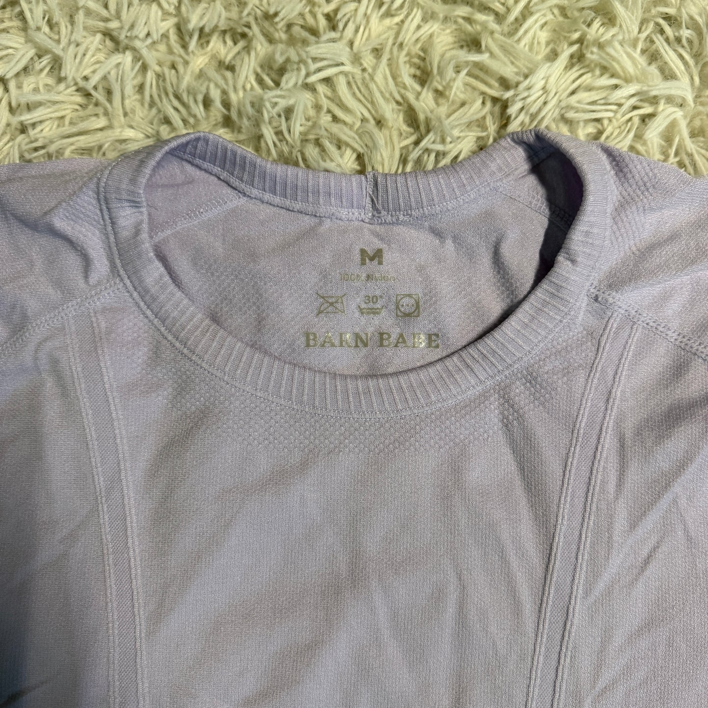 Women’s Medium Purple Barn Babe Short Sleeve Horseback Riding Sunshirt