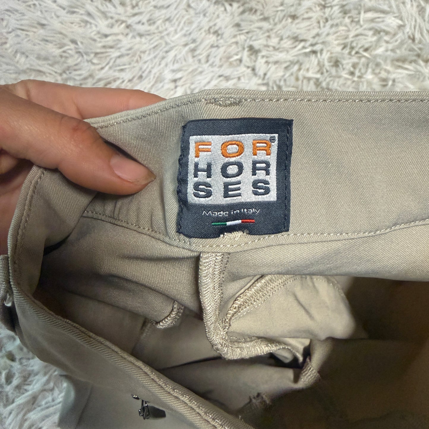 Child’s Size 8R Tan For Horses Knee Patch Horseback Riding Jodphurs