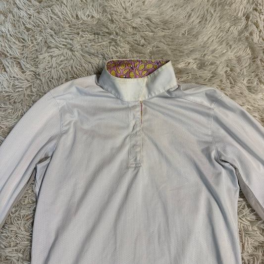 Child’s XL White Essex Classics Long Sleeve Horseback Riding Show Shirt