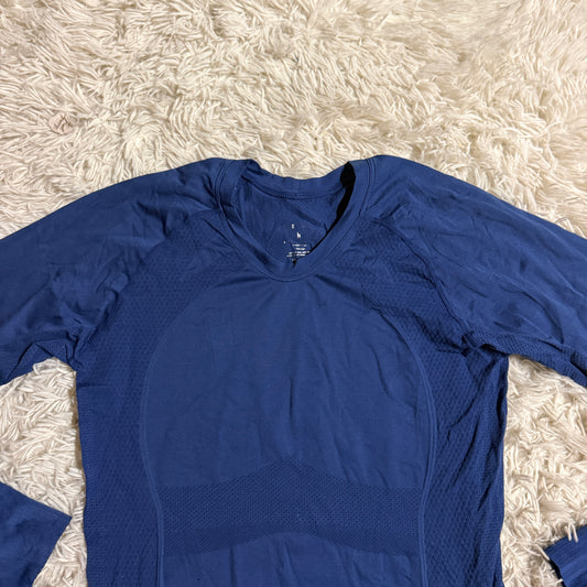 Women’s Medium Blue Anique Long Sleeve Horseback Riding Sunshirt
