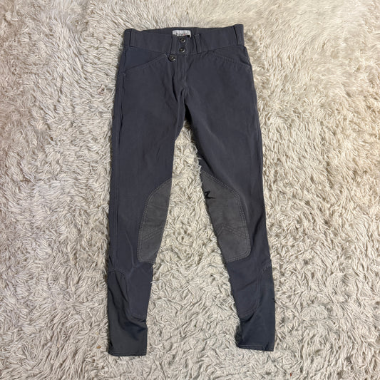 Women’s XXS Grey Horze Knee Patch Horseback Riding Breeches