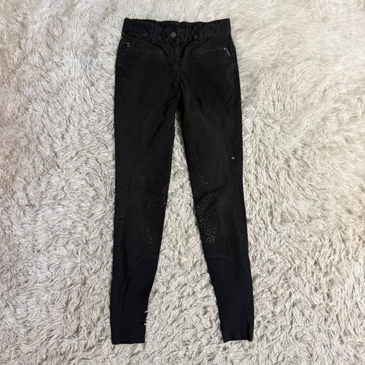 Women’s Size IT38 Black Equiline Knee Patch Horseback Riding Breeches