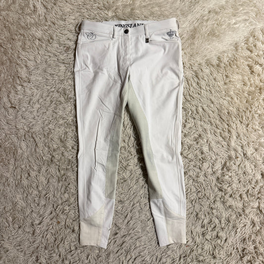 New Women’s Size 28R White Kingsland Full Seat Horseback Riding Breeches