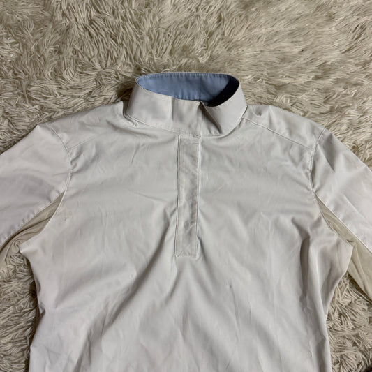 Women’s Large White RJ Classics Long Sleeve Horseback Riding Show Shirt