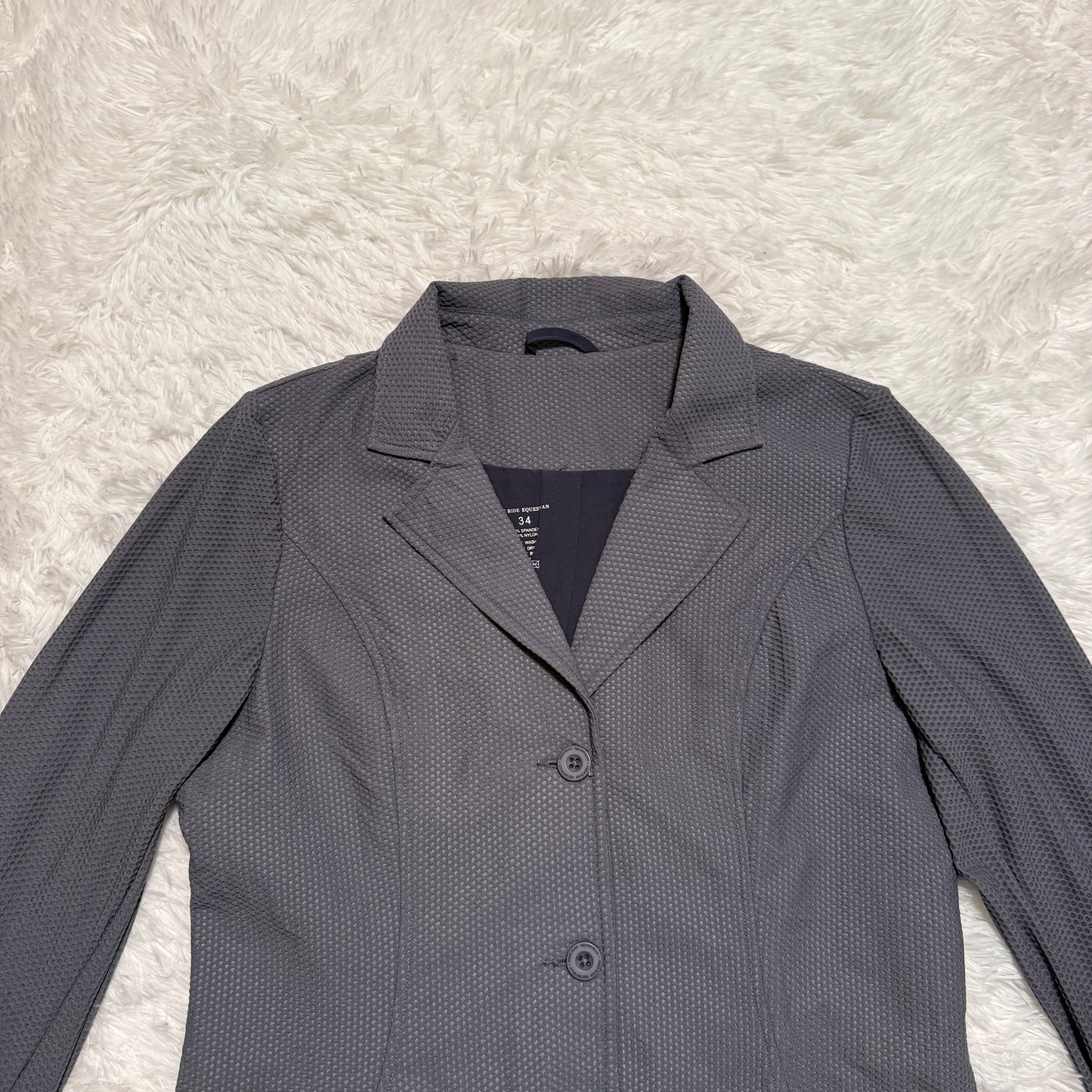 Women’s Size 34 Grey Free Ride Equestrian Mesh Horseback Riding Show Coat