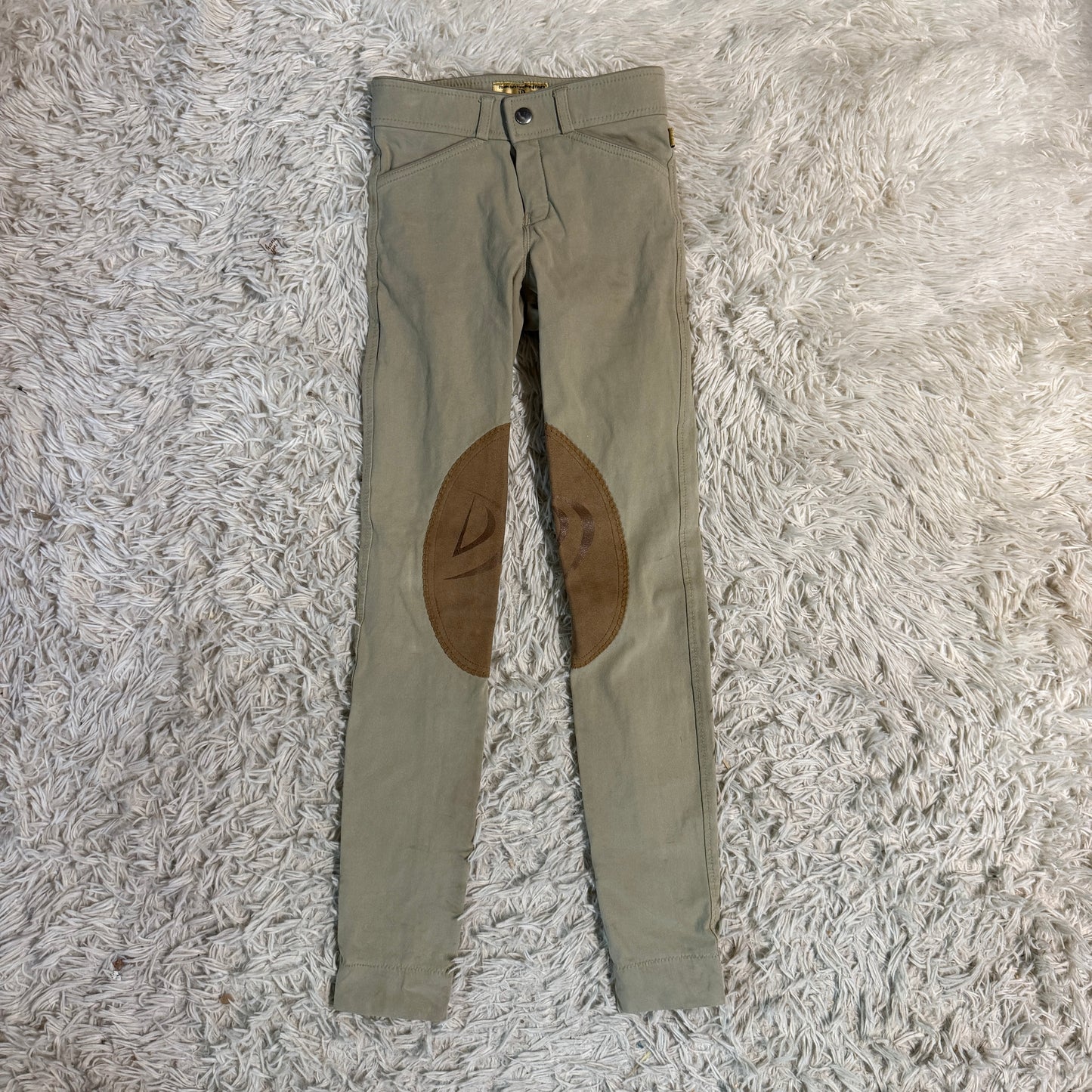 Child’s Size 8R Tan Devon Aire Knee Patch Horseback Riding Jodphur Breeches