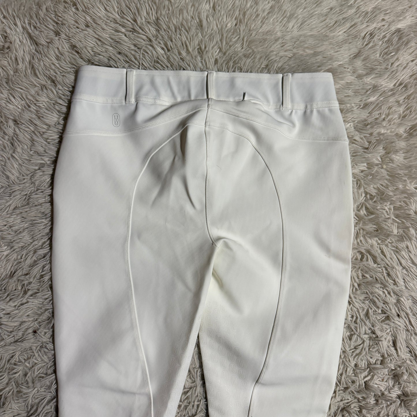 Women’s Size 32R White Weather Or Not Knee Patch Horseback Riding Rain Breeches